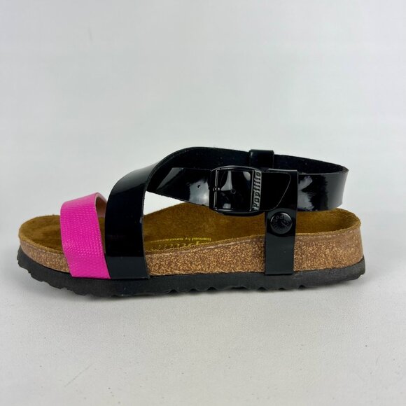 Birkenstock Papillio Womens Mykonos Cross Strap Sandals Black Pink size 36 US 5 - Picture 8 of 15